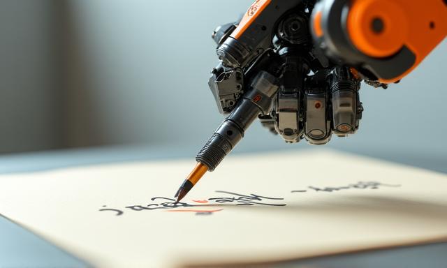 精密な動作を見せるロボットアーム